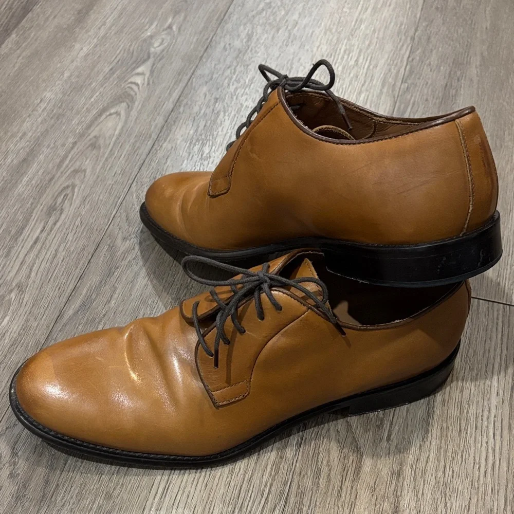Men's Pratesi Brown Italian Leather Lace Up Derby Dress Shoes
